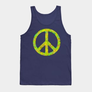 World Peace Sign Vibrant Art Graffiti Activist Tank Top